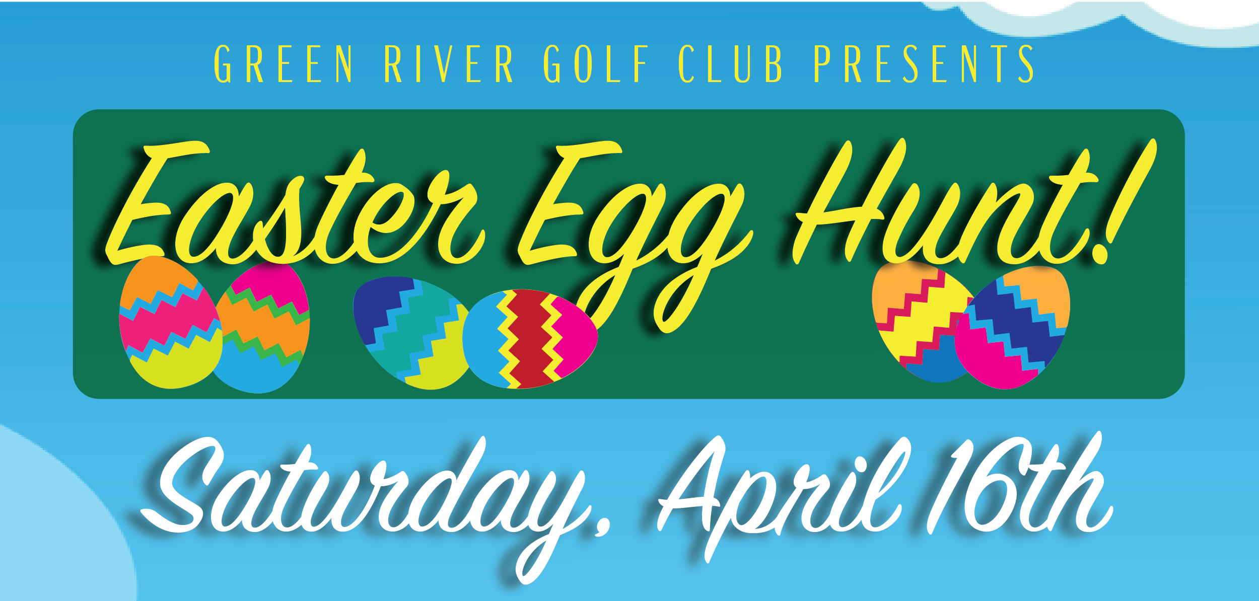 Green River Golf Course Easter Egg Hunt, Saturday April 16th